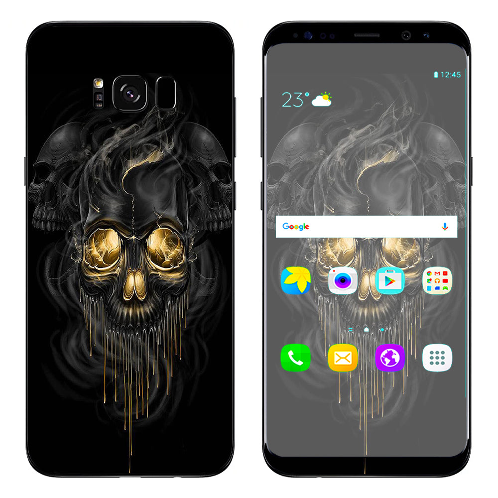  Golden Skull, Glowing Skeleton Samsung Galaxy S8 Plus Skin