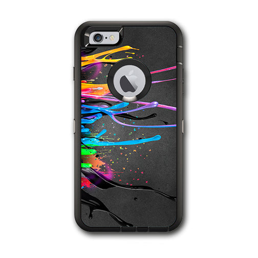  Neon Paint Splatter Otterbox Defender iPhone 6 PLUS Skin