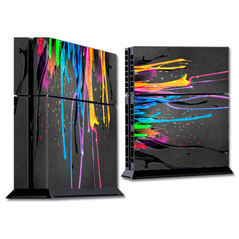  Neon Paint Splatter Sony Playstation PS4 Skin