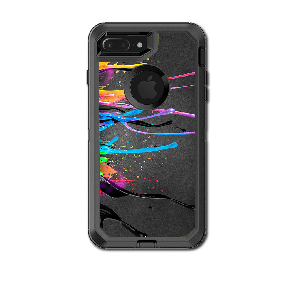  Neon Paint Splatter Otterbox Defender iPhone 7+ Plus or iPhone 8+ Plus Skin