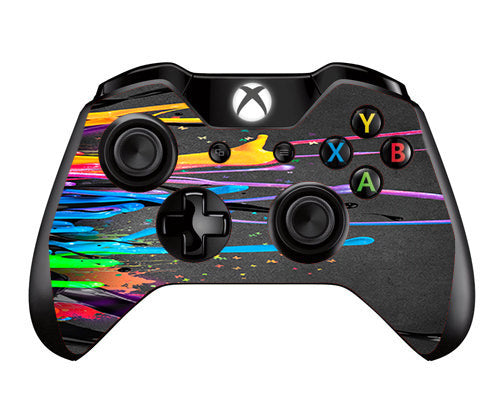  Neon Paint Splatter Microsoft Xbox One Controller Skin