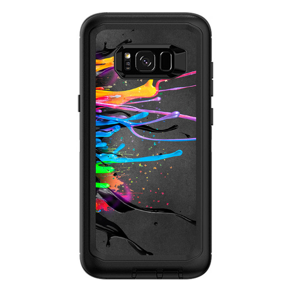  Neon Paint Splatter Otterbox Defender Samsung Galaxy S8 Plus Skin