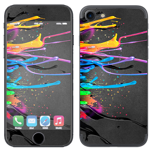  Neon Paint Splatter Apple iPhone 7 or iPhone 8 Skin