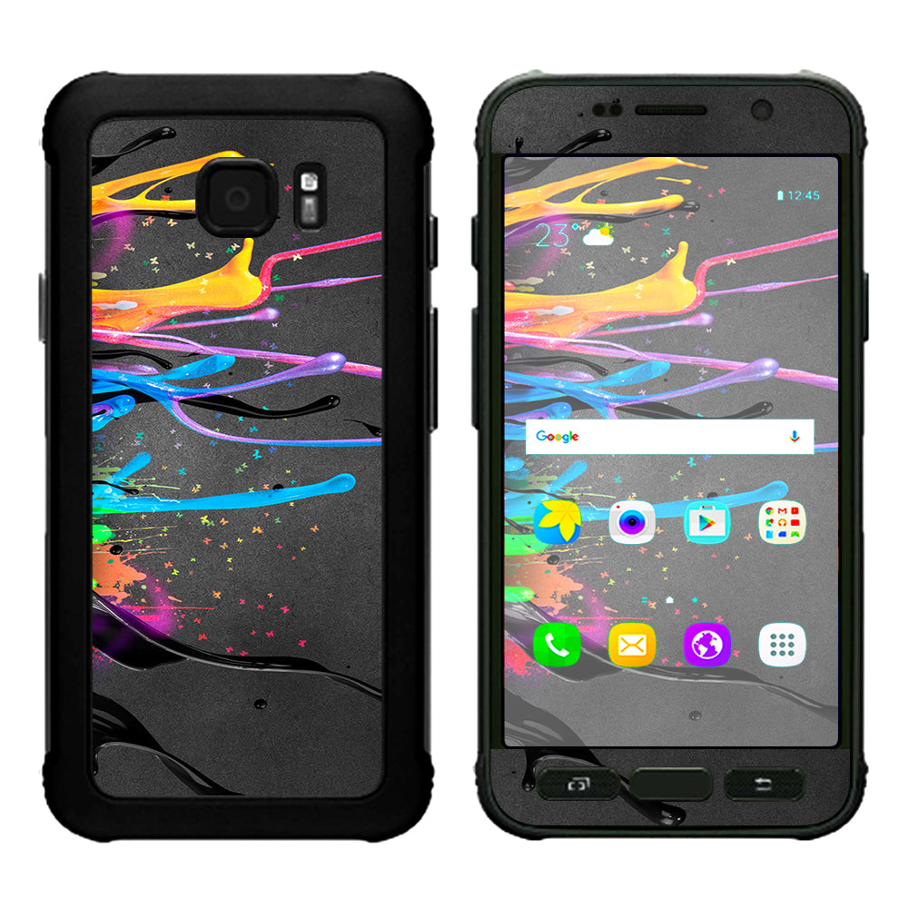  Neon Paint Splatter Samsung Galaxy S7 Active Skin
