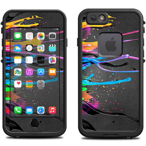  Neon Paint Splatter Lifeproof Fre iPhone 6 Skin