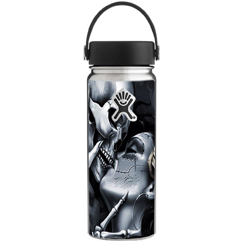  Skeleton Kissing, Day Of The Dead Hydroflask 18oz Wide Mouth Skin