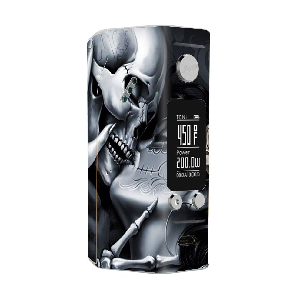  Skeleton Kissing, Day Of The Dead Wismec Reuleaux RX200S Skin