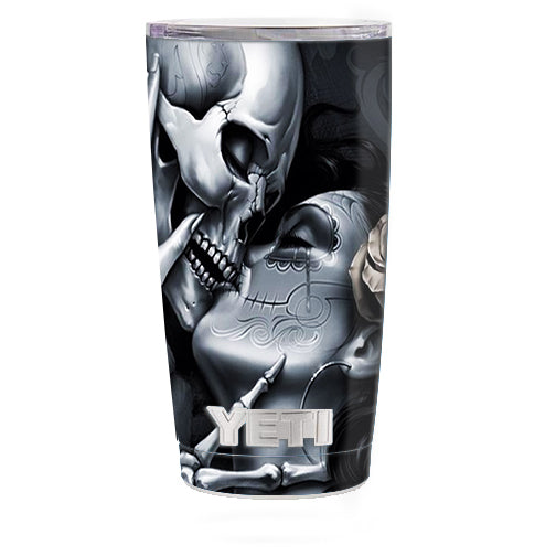  Skeleton Kissing, Day Of The Dead Yeti 20oz Rambler Tumbler Skin