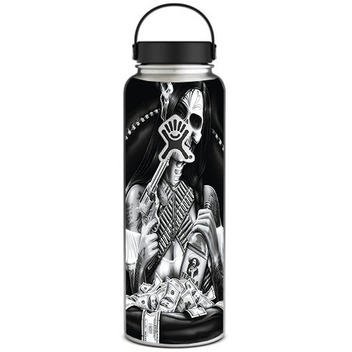  Skull Girl Gangster, Day Of The Dead Hydroflask 40oz Wide Mouth Skin