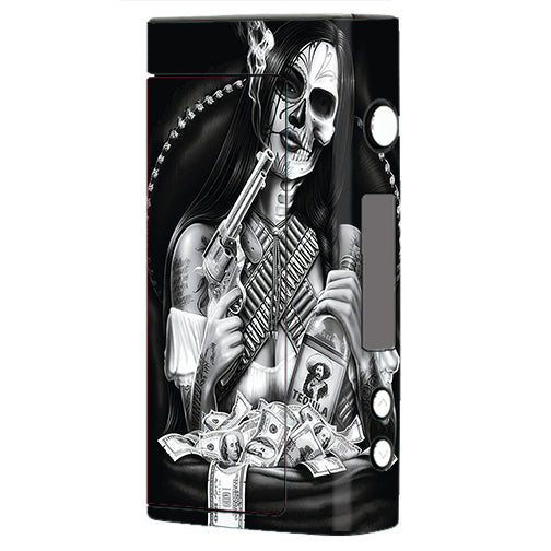  Skull Girl Gangster, Day Of The Dead Sigelei Fuchai 200W Skin