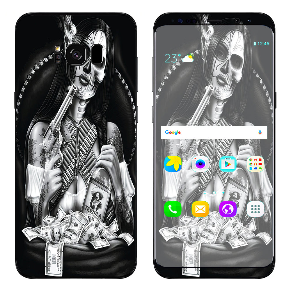  Skull Girl Gangster, Day Of The Dead Samsung Galaxy S8 Plus Skin