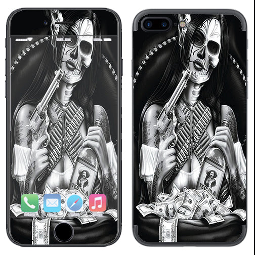  Skull Girl Gangster, Day Of The Dead Apple  iPhone 7+ Plus / iPhone 8+ Plus Skin