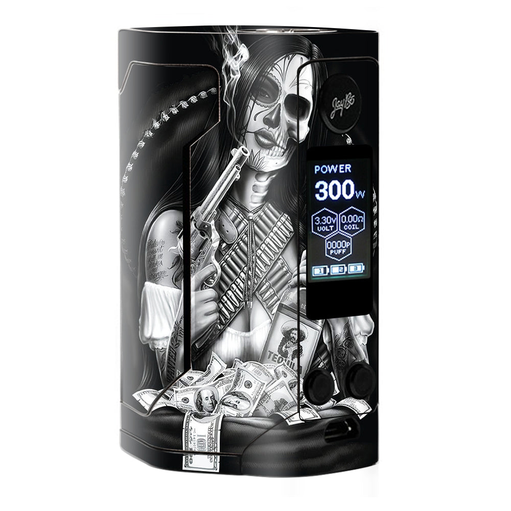  Skull Girl Gangster, Day Of The Dead Wismec RX Gen 3 Skin