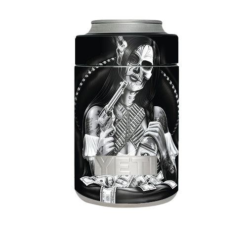  Skull Girl Gangster, Day Of The Dead Yeti Rambler Colster Skin