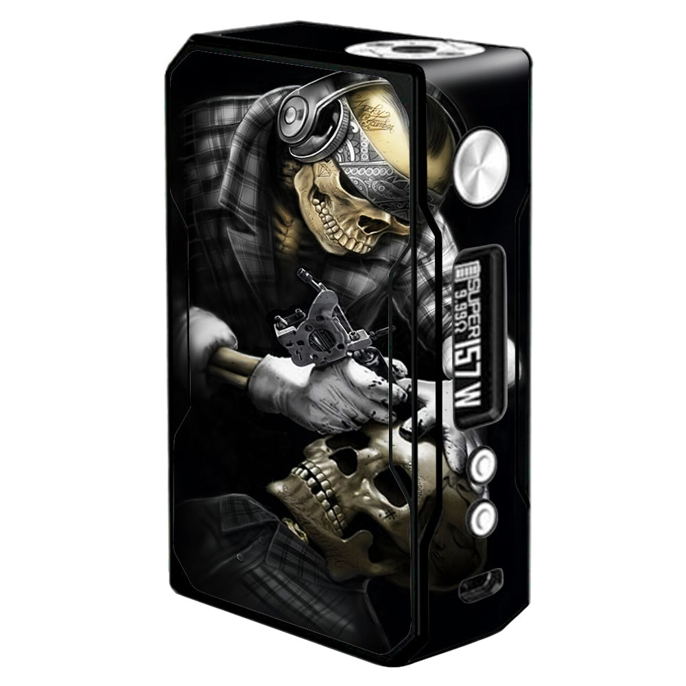  Skeleton Tattooer, Skull Tattooed Voopoo Drag 157w Skin