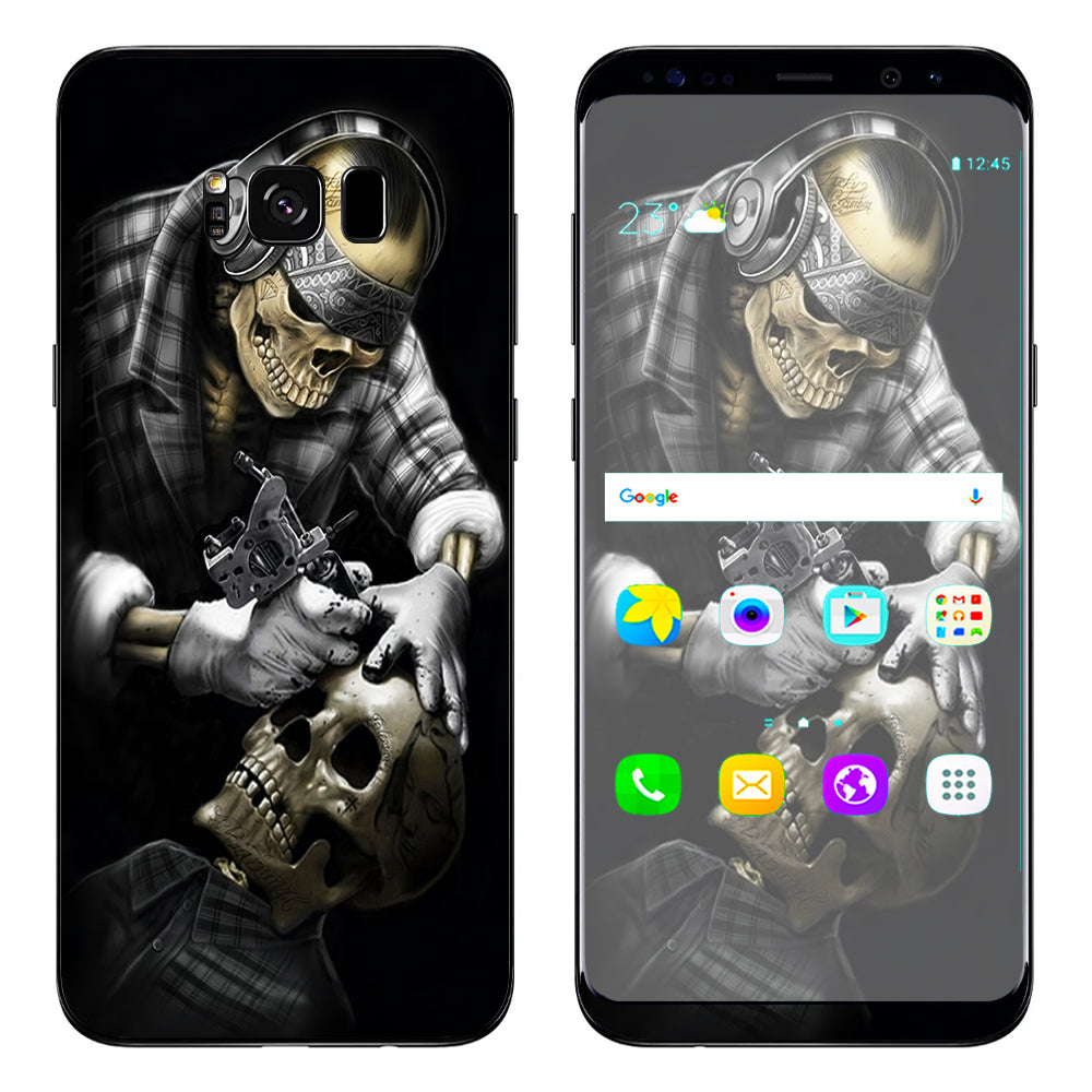  Skeleton Tattooer, Skull Tattooed Samsung Galaxy S8 Plus Skin