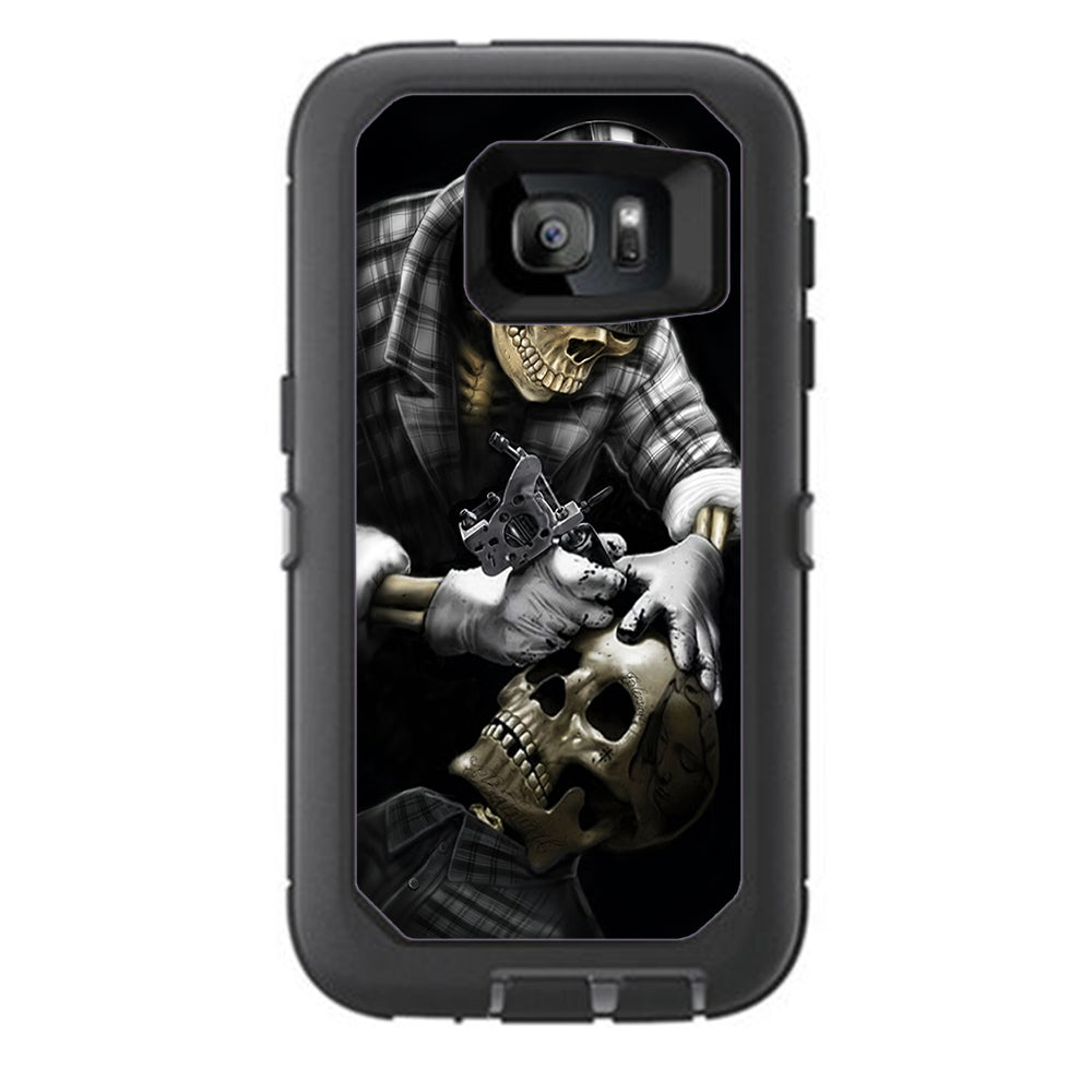  Skeleton Tattooer, Skull Tattooed Otterbox Defender Samsung Galaxy S7 Skin