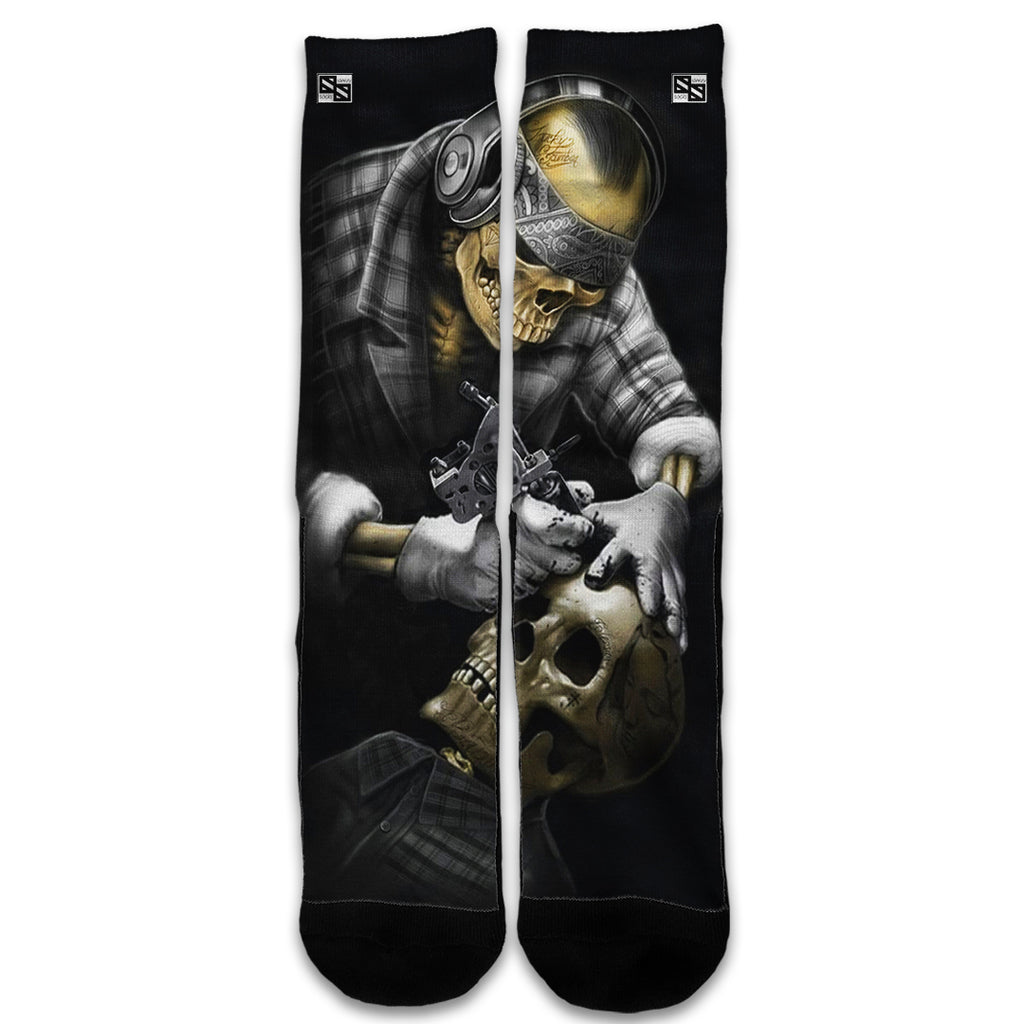  Skeleton Tattooer, Skull Tattooed Universal Socks