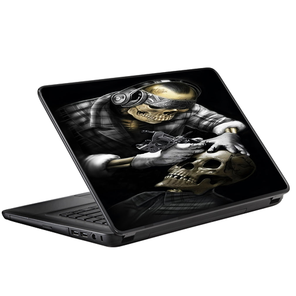  Skeleton Tattooer, Skull Tattooed Universal 13 to 16 inch wide laptop Skin