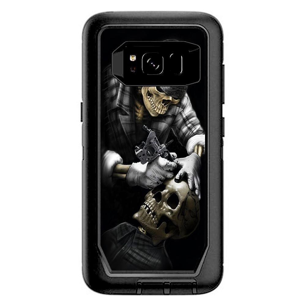  Skeleton Tattooer, Skull Tattooed Otterbox Defender Samsung Galaxy S8 Skin