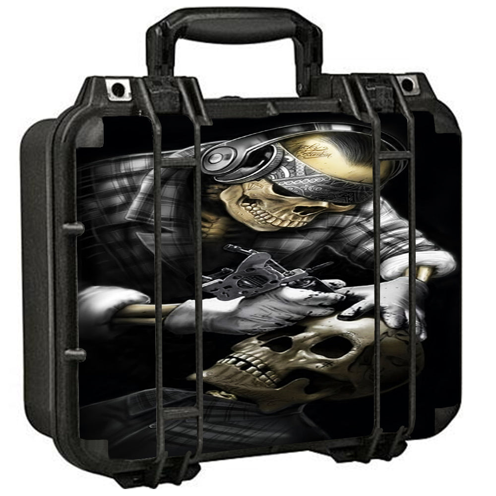  Skeleton Tattooer, Skull Tattooed Pelican Case 1400 Skin