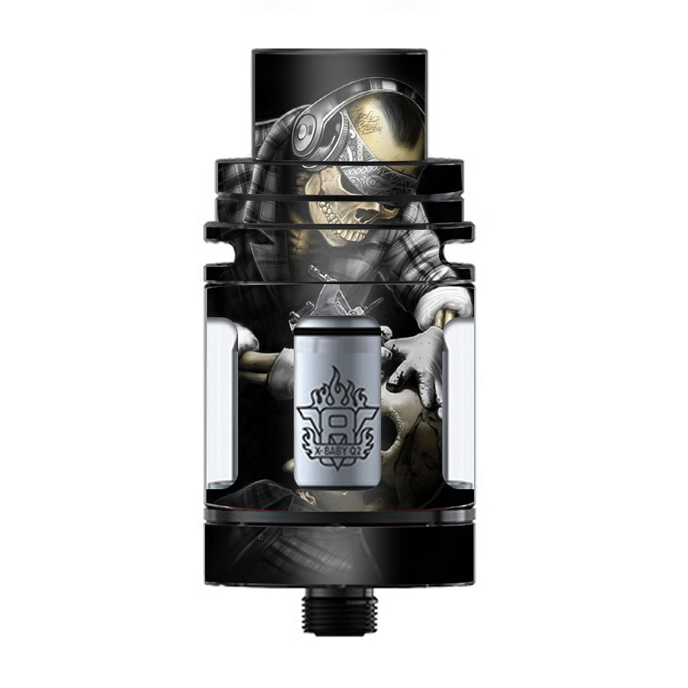  Skeleton Tattooer, Skull Tattooed TFV8 X-baby Tank Smok Skin