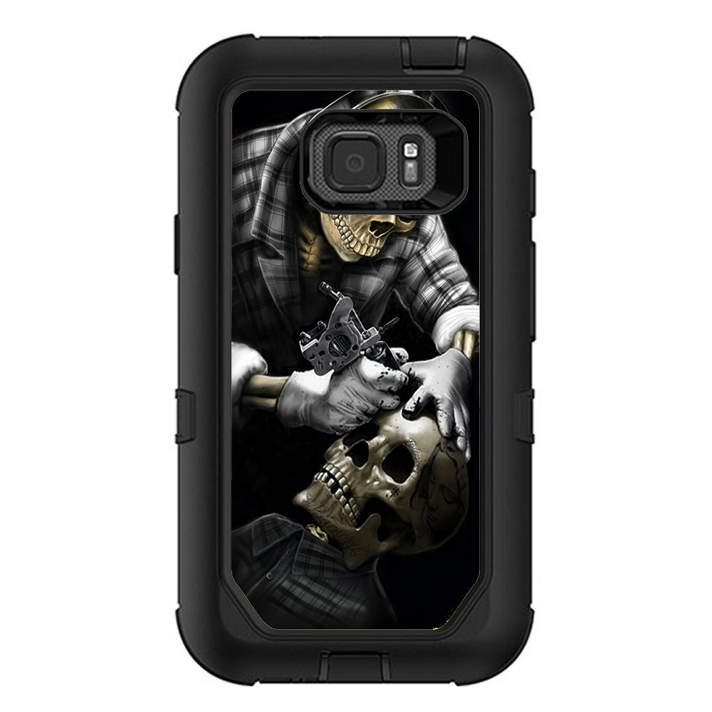  Skeleton Tattooer, Skull Tattooed Otterbox Defender Samsung Galaxy S7 Active Skin