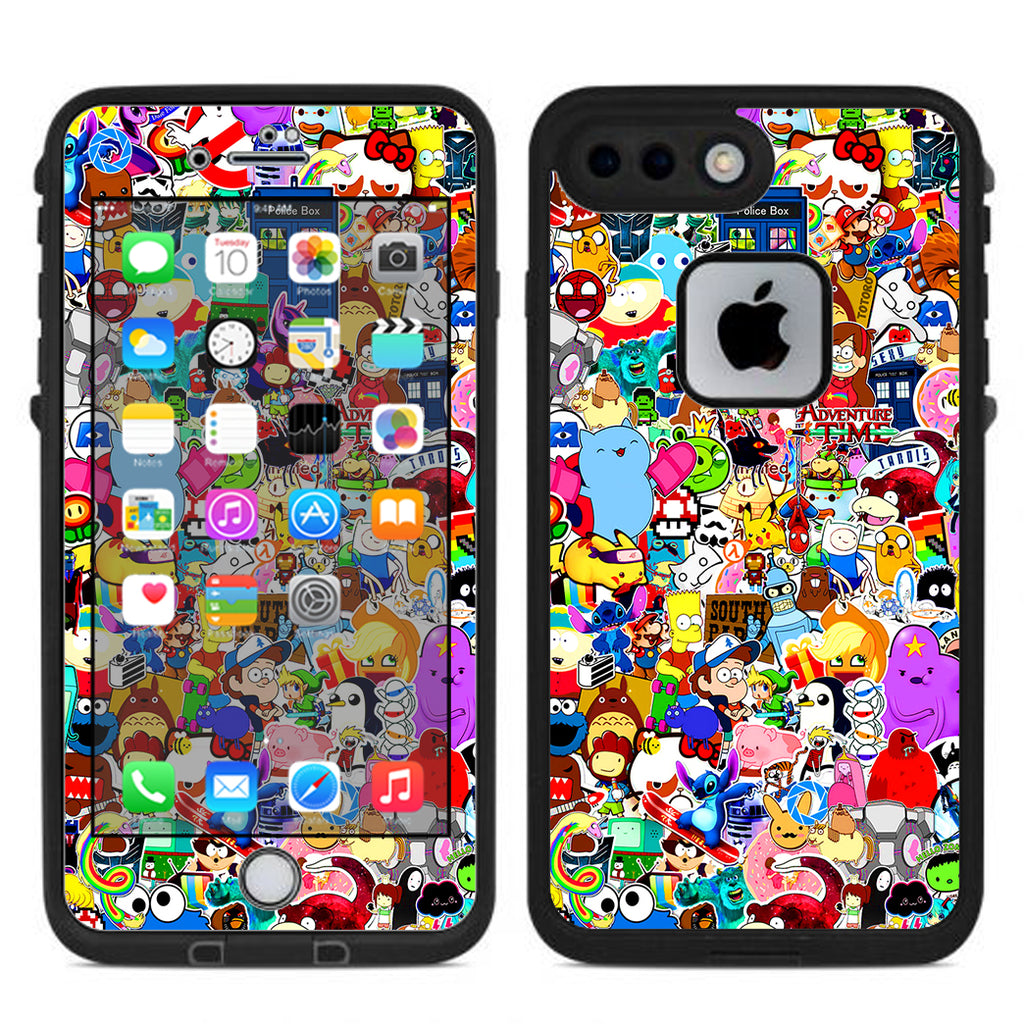  Sticker Collage,Sticker Pack Lifeproof Fre iPhone 7 Plus or iPhone 8 Plus Skin