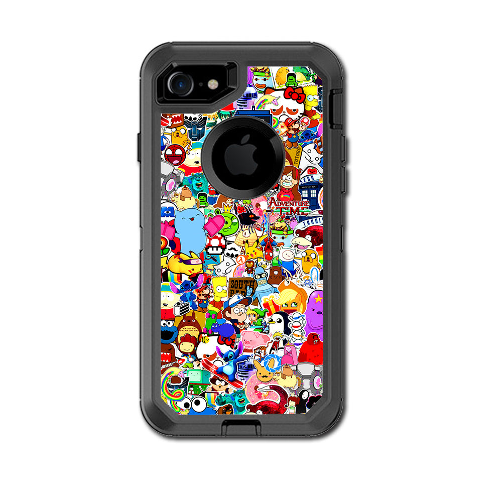  Sticker Collage,Sticker Pack Otterbox Defender iPhone 7 or iPhone 8 Skin