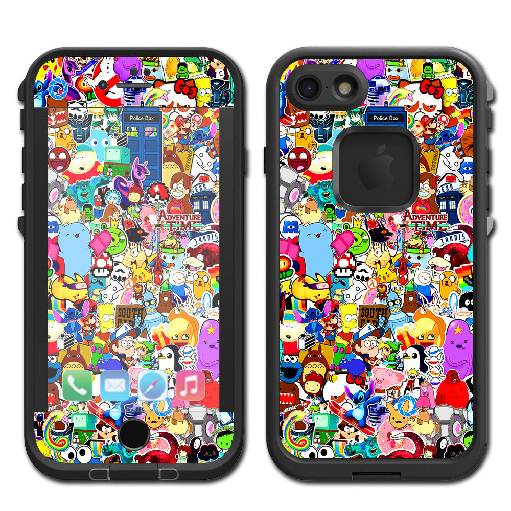  Sticker Collage,Sticker Pack Lifeproof Fre iPhone 7 or iPhone 8 Skin