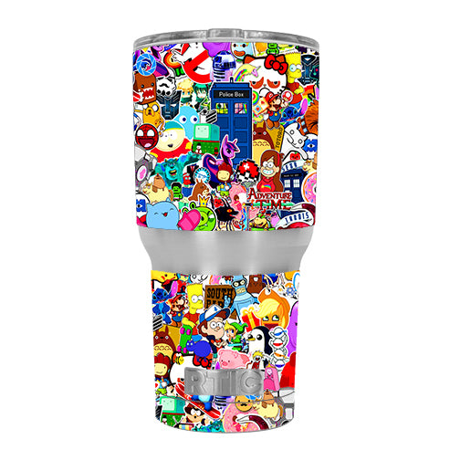  Sticker Collage,Sticker Pack RTIC 30oz Tumbler Skin
