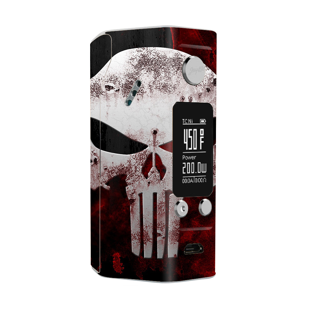  Punish Face On Glowing Red Wismec Reuleaux RX200S Skin