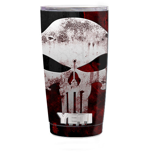  Punish Face On Glowing Red Yeti 20oz Rambler Tumbler Skin