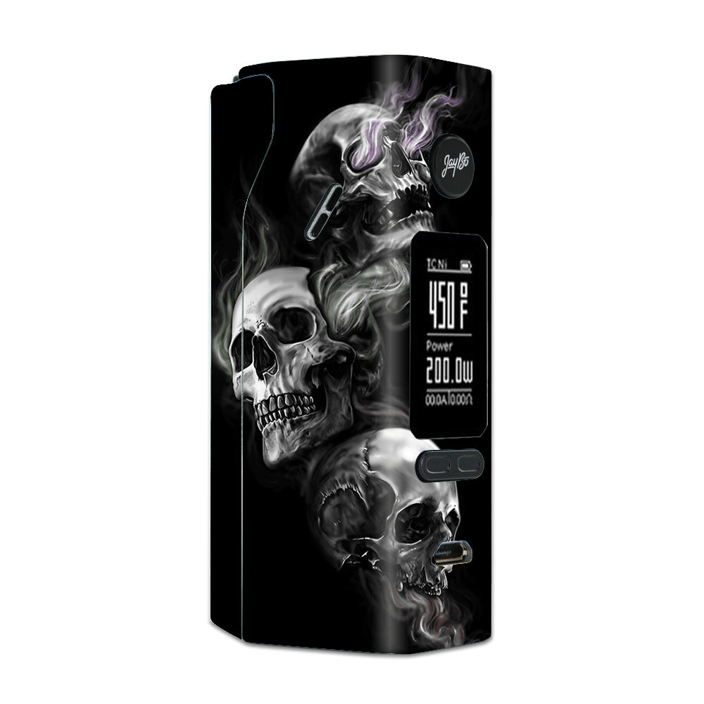  Glowing Skulls In Smoke Wismec Reuleaux RX 2/3 combo kit Skin