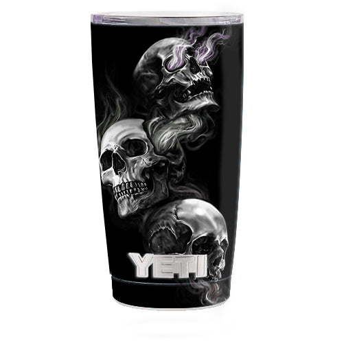  Glowing Skulls In Smoke Yeti 20oz Rambler Tumbler Skin