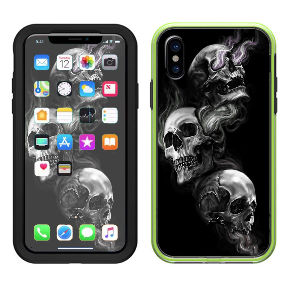  Glowing Skulls In Smoke Lifeproof Slam Case iPhone X Skin