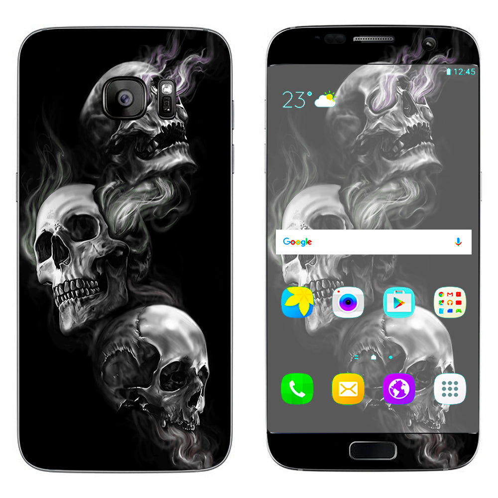  Glowing Skulls In Smoke Samsung Galaxy S7 Edge Skin