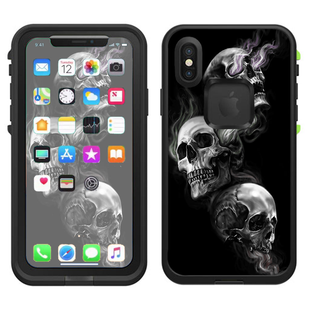  Glowing Skulls In Smoke Lifeproof Fre Case iPhone X Skin