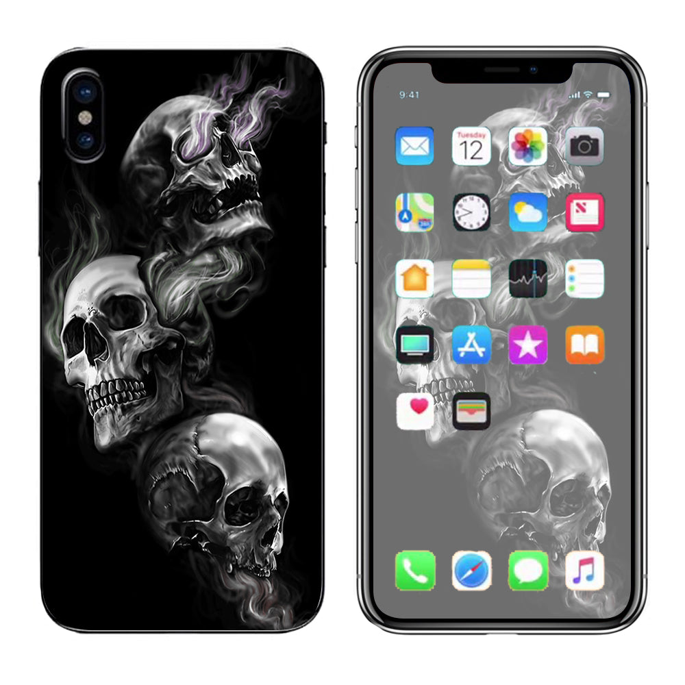  Glowing Skulls In Smoke Apple iPhone X Skin