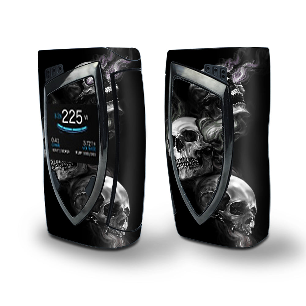 Skin Decal Vinyl Wrap for Smok Devilkin Kit 225w Vape (includes TFV12 Prince Tank Skins) skins cover/ glowing Skulls in Smoke