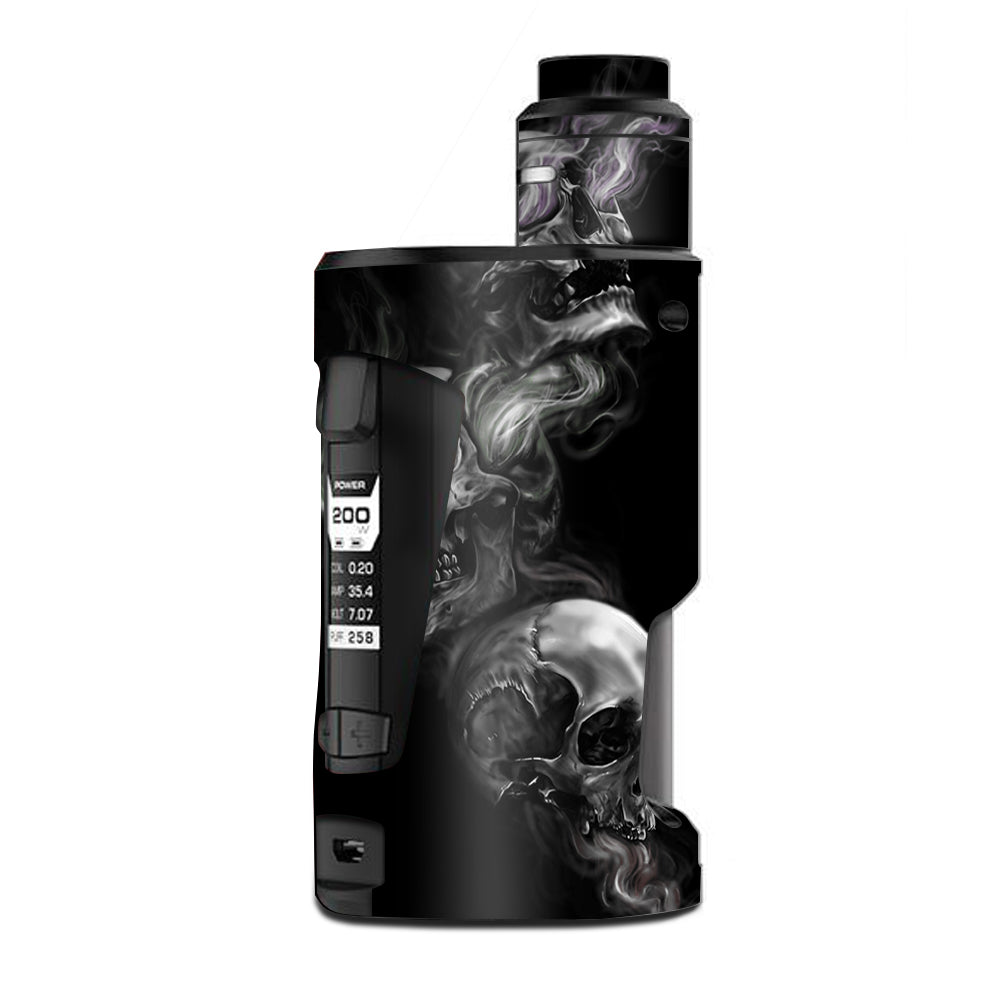 Skin Decal Vinyl Wrap for Geekvape GBox Squonk Kit 200W Vape Kit skins stickers cover/ glowing Skulls in Smoke itsaskin.com Skin Decal Vinyl Wrap for Geekvape GBox Squonk Kit 200W Vape Kit skins stickers cover/ glowing Skulls in Smoke itsaskin.com