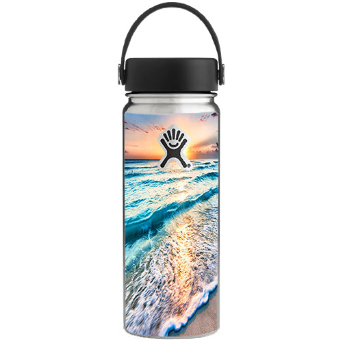  Sunset On Beach Hydroflask 18oz Wide Mouth Skin