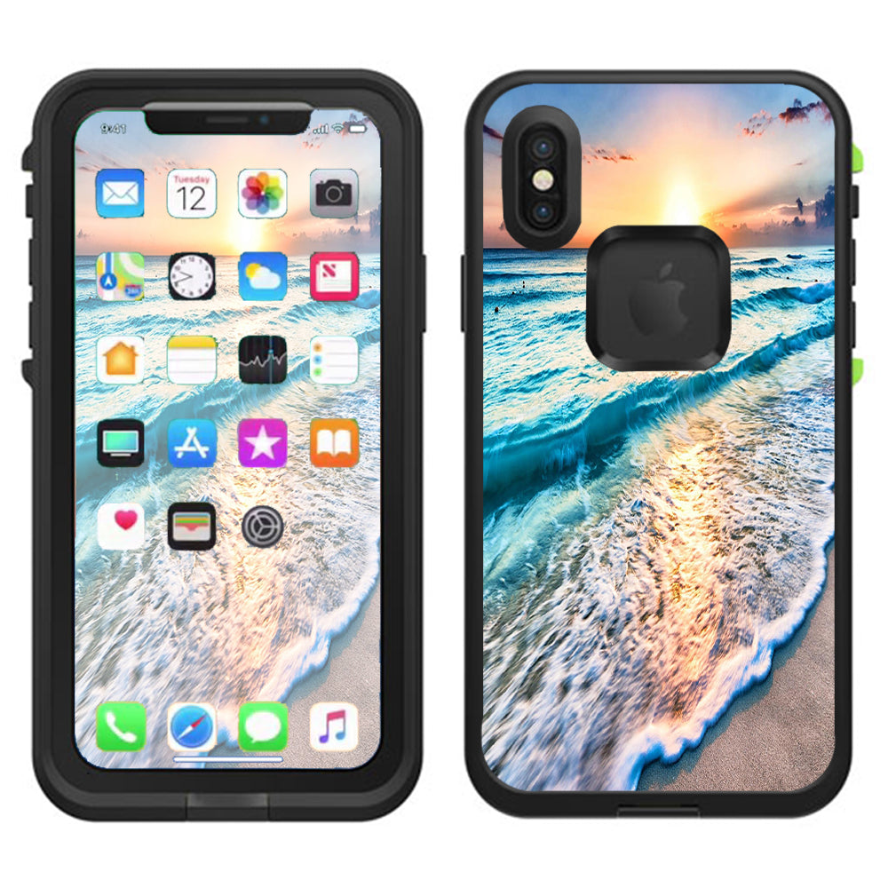  Sunset On Beach Lifeproof Fre Case iPhone X Skin