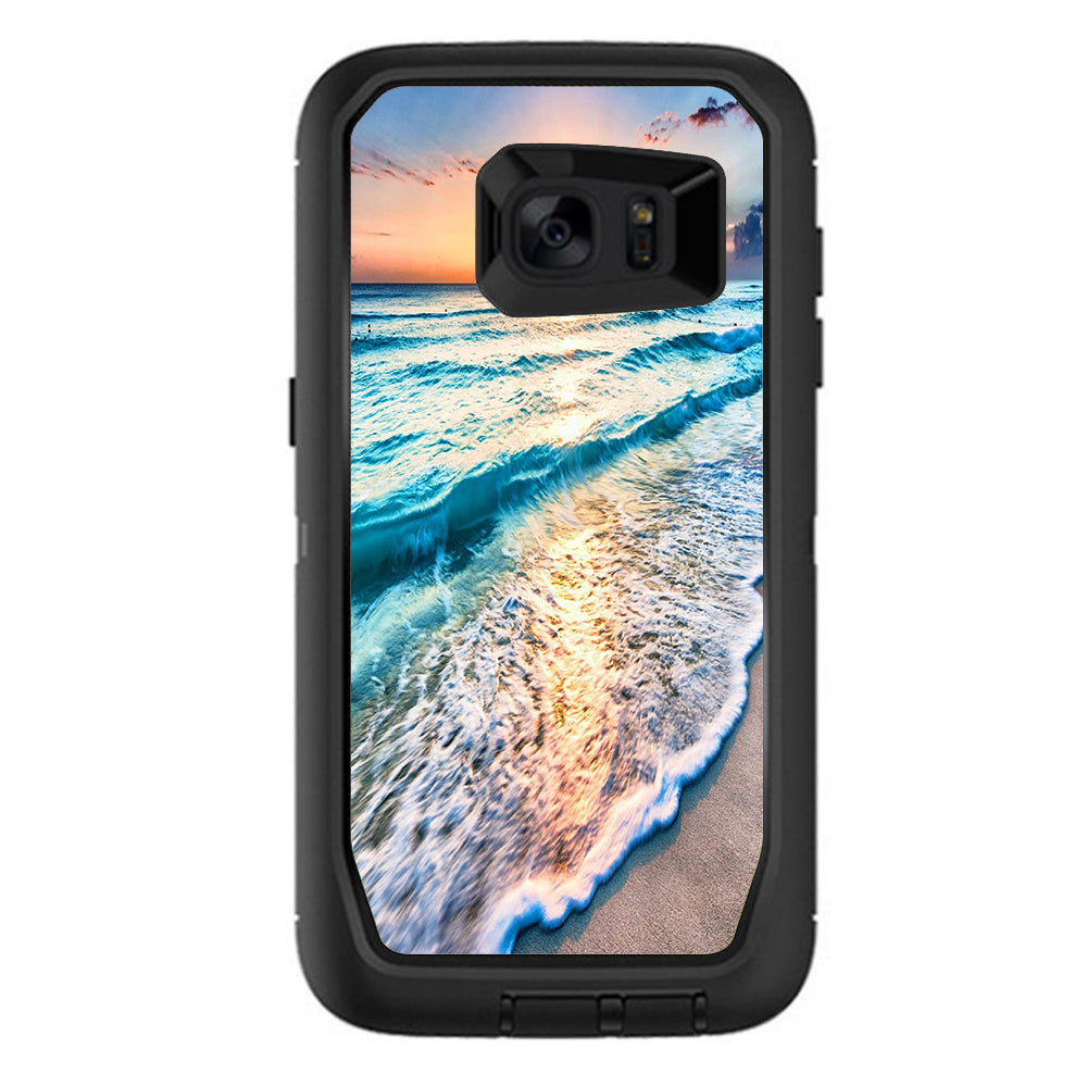  Sunset On Beach Otterbox Defender Samsung Galaxy S7 Edge Skin