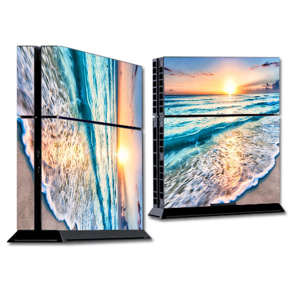  Sunset On Beach Sony Playstation PS4 Skin