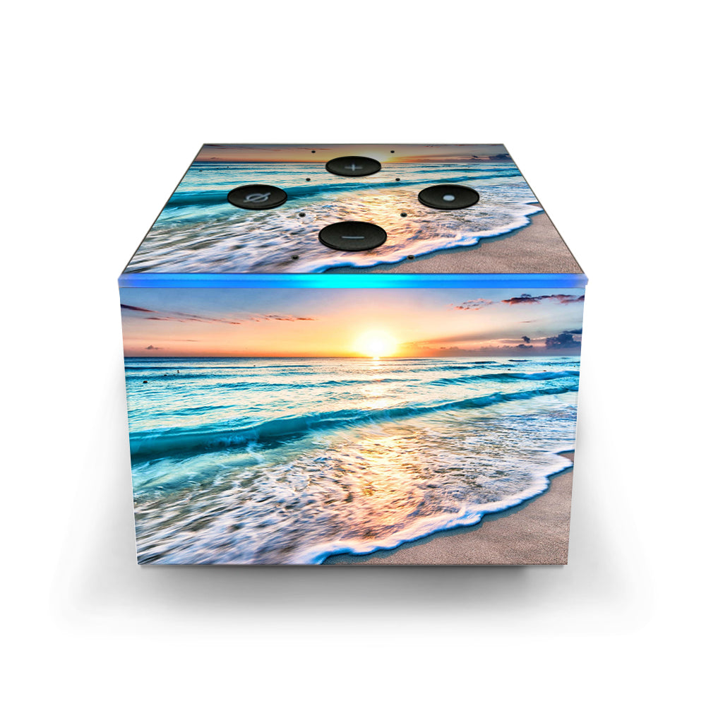  Sunset On Beach Amazon Fire TV Cube Skin
