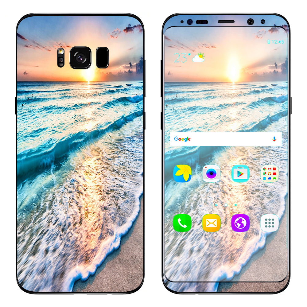  Sunset On Beach Samsung Galaxy S8 Skin