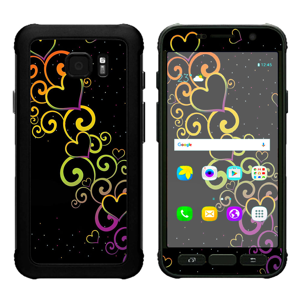  Trail Of Glowing Hearts Samsung Galaxy S7 Active Skin