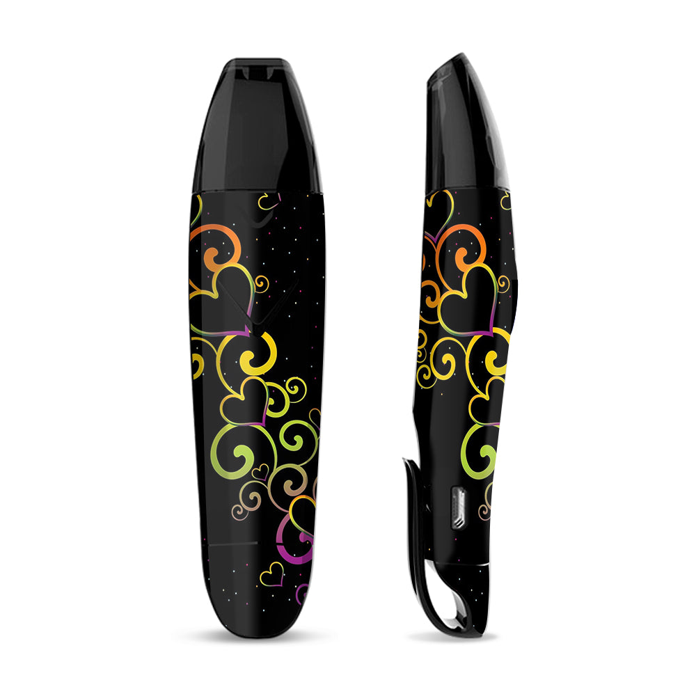 Skin Decal Vinyl Wrap for Suorin Vagon  Vape / Trail of glowing Hearts