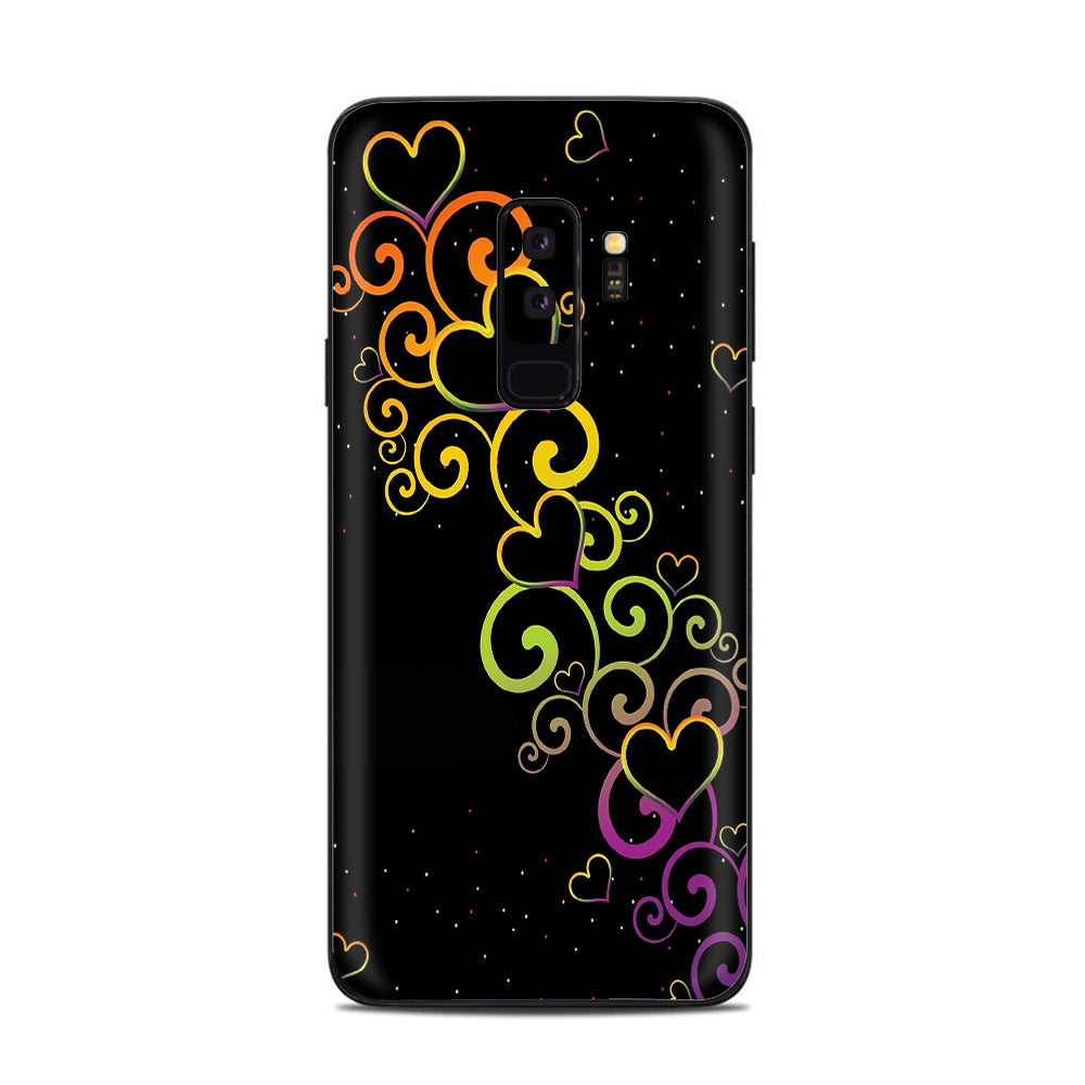  Trail Of Glowing Hearts Samsung Galaxy S9 Plus Skin